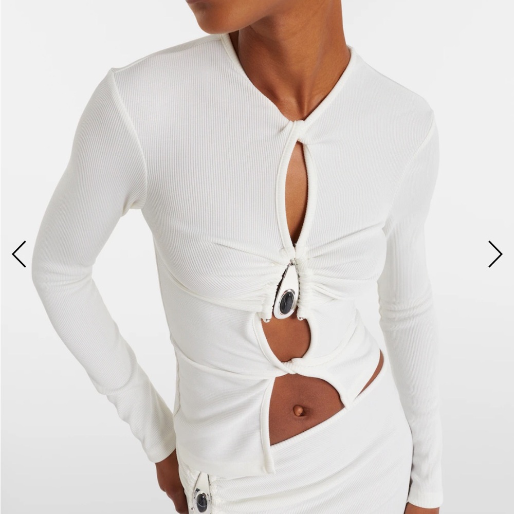 Christopher Esber White Cut-Out Top
